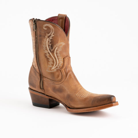 Ferrini Womens Molly R-Toe Brown Leather Cowboy Boots 9 B