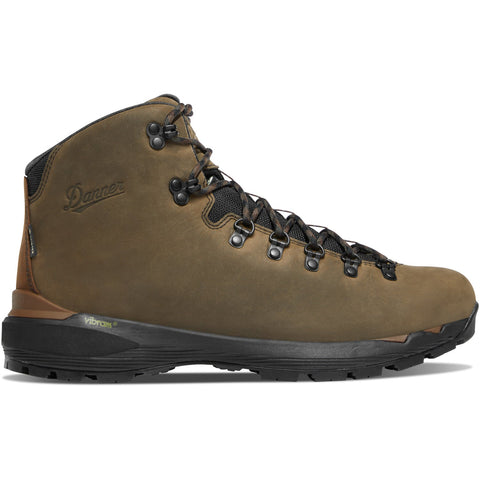 Danner Mens Mountain 600 EVO GTX Topsoil Brown/Black Leather Hiking Boots