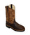 Abilene Boots Mens 11in Cowhide Work Brown Shrunken Bison Cowboy Boots