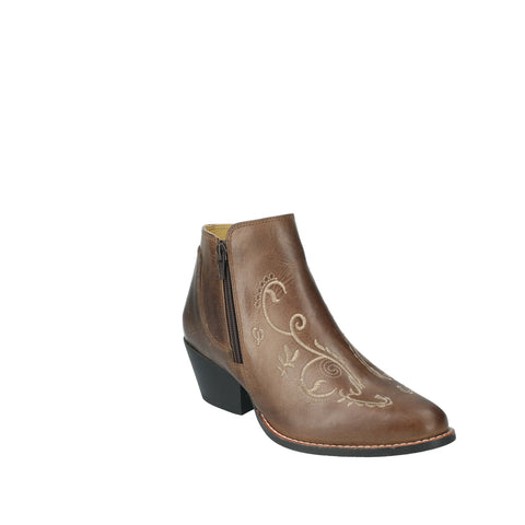 Smoky Mountain Boots Womens Emily Brown Oil Leather Ankle Boots 9.5 M