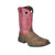 Smoky Mountain Boots Womens Prairie Brown Oil/Pink Leather Cowboy Boots 6.5 M