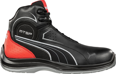Puma Safety Black Mens Leather Touring Mid Moto CT Lace-Up Work Boots 12 M