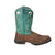 Smoky Mountain Boots Womens Prairie Brown Oil/Turquoise Leather Cowboy Boots