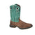 Smoky Mountain Boots Womens Prairie Brown Oil/Turquoise Leather Cowboy Boots