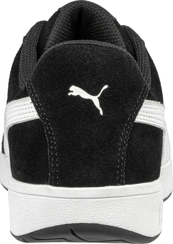 Puma Safety Mens Iconic Low ASTM EH Black Suede Work Shoes