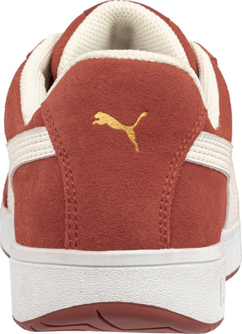 Puma Safety Mens Iconic Low ASTM EH Red Suede Work Shoes