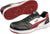 Puma Safety Mens Frontcourt Low AST Black/White/Red Leather Work Shoes