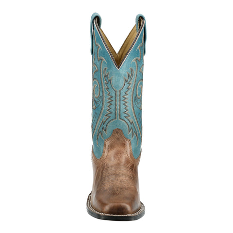 Smoky Mountain Boots Womens Victoria Brown Oil/Vintage Blue Leather Cowboy Boots