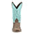 Smoky Mountain Boots Womens Rustic Rider Brown/Turquoise Leather Cowboy Boots