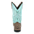 Smoky Mountain Boots Womens Rustic Rider Brown/Turquoise Leather Cowboy Boots
