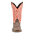 Smoky Mountain Boots Womens Rustic Rider Brown/Coral Leather Cowboy Boots