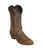 Abilene Boots Mens 12in Distressed Round Toe Brown Cow Deer Leather Cowboy Boots 10.5 D