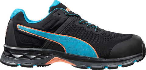 Puma Safety Black/Aqua Womens Leather Define 2.0 Low CT Oxford Work Shoes 8.5 M