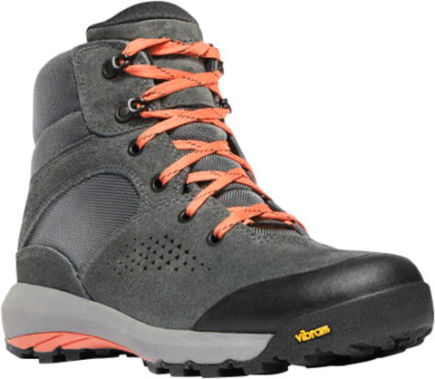 Danner Inquire Mid Womens Dark Gray/Salmon Suede 5in WP Hiking Boots