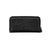 American West Womens Hand Tooled Black Leather Zip Around Wallet