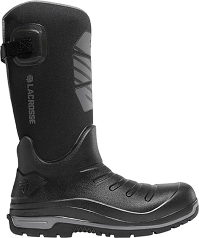 Lacrosse Aero Insulator Mens Black PU 14in Fleece Snow Boots