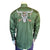 Rockmount Mens Steer Skull and Arrow Green 100% Cotton L/S Shirt