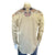 Rockmount Mens Floral Embroidered Western Khaki 100% Cotton L/S Shirt