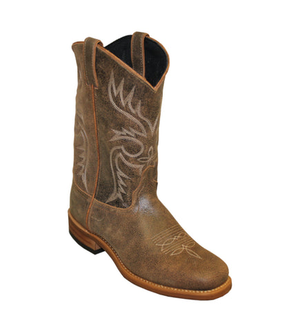 Abilene Boots Mens 11in Square Toe Stockman Soft Brown Leather Cowboy Boots 13 D