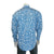 Rockmount Mens Bison Bandana Blue Cotton Blend L/S Shirt