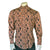 Rockmount Mens Lariat Boot Steer Skull Brown 100% Cotton L/S Shirt