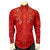Rockmount Mens Vintage Variegated Floral Red 100% Cotton L/S Shirt