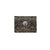 American West Womens Small Concho Distressed Charcoal Leather Trifold Wallet