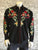 Rockmount Mens Vintage Floral Embroidered Black 100% Cotton L/S Shirt