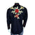 Rockmount Mens Vintage Floral Embroidered Black 100% Cotton L/S Shirt