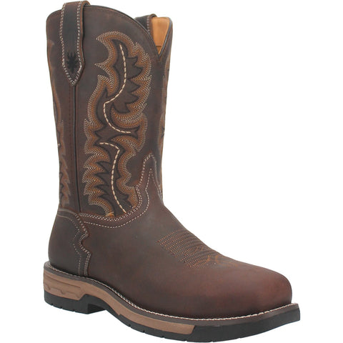 Laredo Mens Stringfellow Steel Toe Brown Leather Work Boots 10 D