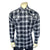 Rockmount Mens Shadow Plaid Western Black/Blue 100% Cotton L/S Shirt