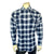 Rockmount Mens Shadow Plaid Western Blue/White 100% Cotton L/S Shirt