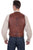 Scully Mens Classic Yokes Brown Leather Leather Vest