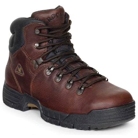 Rocky Mens Brown Leather Mobilite Waterproof Work Hiking Boots