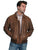Scully Leather Mens Brown Antique Lamb Bi-Swing Bomber Jacket L