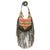 American West Womens Fringed Cowgirl Woven Tapestry Leather Crossbody Bag