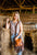 American West Womens Fringed Cowgirl Floral Natural Tan Leather Crossbody Bag