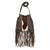 American West Womens Fringed Cowgirl 9in Chocolate Brown Leather Crossbody Bag OS