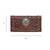 American West Womens Lariats and Lace Dark Brown Leather Trifold Wallet