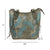 American West Womens Sacred Bird Charcoal/Turquoise Leather Handbag Bag