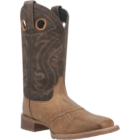 Laredo Mens Jennings Taupe Leather Western Work Boots