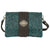 American West Womens Large Grab and Go Dark Turquoise Leather Crossbody Bag