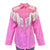 Rockmount Womens Vintage Fringe Embroidered Pink 100% Cotton L/S Shirt