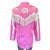 Rockmount Womens Vintage Fringe Embroidered Pink 100% Cotton L/S Shirt