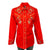Rockmount Womens Vintage Variegated Floral Red 100% Cotton L/S Shirt