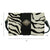 American West Womens Large Grab and Go Zebra Hair-On Leather Crossbody Bag