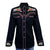Rockmount Womens Vintage Rose Bouquet Black 100% Cotton L/S Shirt
