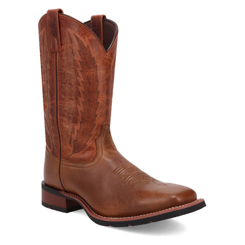 Dan Post Mens Tulane Tan/Dark Brown Leather Work Cowboy Boots