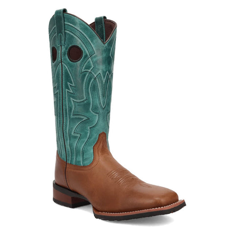 Laredo Mens Clarkston Turquoise Leather Cowboy Boots