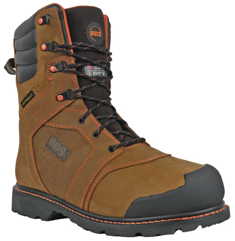 Hoss Boots Mens Clash 1000G Soft Toe Brown Leather Work Boots 12 2E